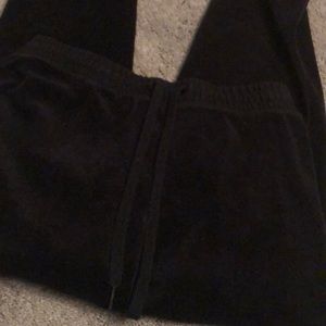 Black Velour Jogging Pants